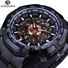 Load image into Gallery viewer, Silver Stainless Steel Waterproof Mens Skeleton Watches Top Brand Luxury Transparent Mechanical Male Wrist Watch