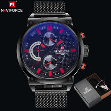 Load image into Gallery viewer, NAVIFORCE Men's Stainless Steel Quartz Sports Wrist Watch