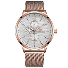 Load image into Gallery viewer, Mens Watches NAVIFORCE Top Brand Luxury Waterproof Ultra Thin Clock Male Full Steel Casual Quartz Watch Men Sports Wrist Watch