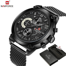 Load image into Gallery viewer, NAVIFORCE Men's Stainless Steel Quartz Sports Wrist Watch