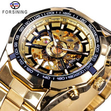 Load image into Gallery viewer, Silver Stainless Steel Waterproof Mens Skeleton Watches Top Brand Luxury Transparent Mechanical Male Wrist Watch