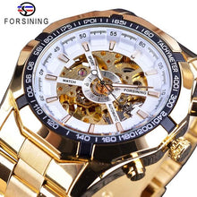 Load image into Gallery viewer, Silver Stainless Steel Waterproof Mens Skeleton Watches Top Brand Luxury Transparent Mechanical Male Wrist Watch