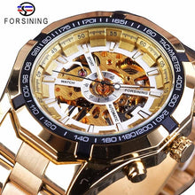 Load image into Gallery viewer, Silver Stainless Steel Waterproof Mens Skeleton Watches Top Brand Luxury Transparent Mechanical Male Wrist Watch