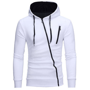 Casual Solid Tracksuit Zipper Hooded Sweatshirt Jacket +Sweatpants Mens Tracksuit