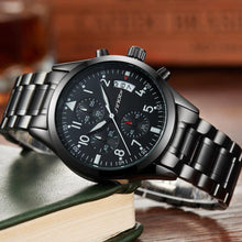 Load image into Gallery viewer, SINOBI Pilot Mens Chronograph Wrist Watch Waterproof Quartz Clock
