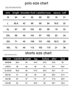 Cotton Mens Sets Summer Button Polo Shirts Sets Turn Down Mens Shorts 4XL Men Clothes 2 Piece Set Elastic Waist Shorts