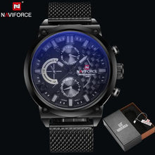 Load image into Gallery viewer, NAVIFORCE Men&#39;s Stainless Steel Quartz Sports Wrist Watch
