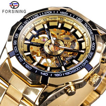 Load image into Gallery viewer, Silver Stainless Steel Waterproof Mens Skeleton Watches Top Brand Luxury Transparent Mechanical Male Wrist Watch
