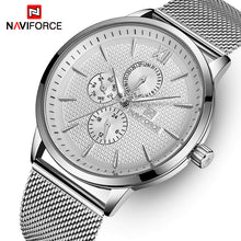 Load image into Gallery viewer, Mens Watches NAVIFORCE Top Brand Luxury Waterproof Ultra Thin Clock Male Full Steel Casual Quartz Watch Men Sports Wrist Watch
