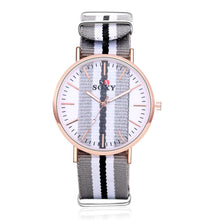 Load image into Gallery viewer, Lovers&#39; Watch Luxury Gold Watch Men Women Watches Nylon Strap Wrist Watch
