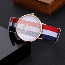 Load image into Gallery viewer, Lovers&#39; Watch Luxury Gold Watch Men Women Watches Nylon Strap Wrist Watch
